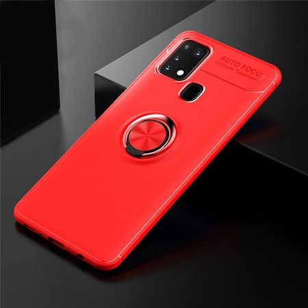 TPU чехол Deen ColorRing под магнитный держатель (opp) для Samsung Galaxy M31, Красный / Красный