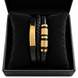 Браслет шкіряний " Luxe Layer " 21см., Gold