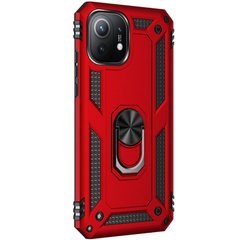 Ударопрочный чехол Serge Ring for Magnet для Xiaomi Mi 11, Красный