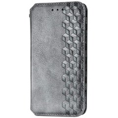 Кожаный чехол книжка GETMAN Cubic (PU) для Xiaomi Mi 10 Lite, Серый