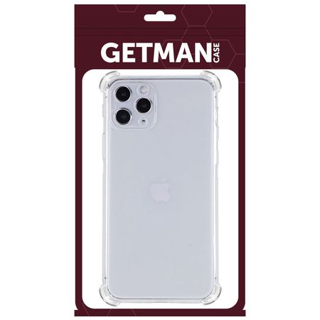 TPU чехол GETMAN Ease logo усиленные углы для Apple iPhone 13 Pro (6.1"), Бесцветный (прозрачный)