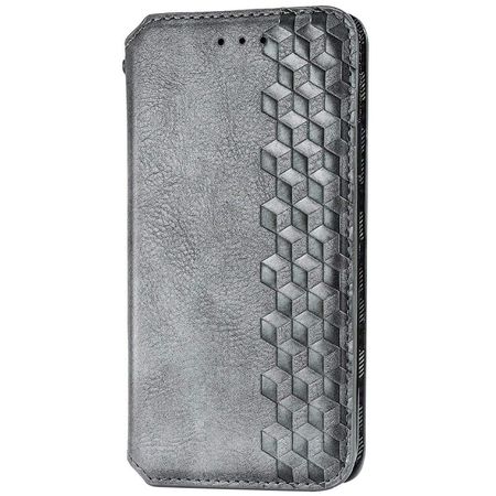 Кожаный чехол книжка GETMAN Cubic (PU) для Xiaomi Mi 10 Lite, Серый