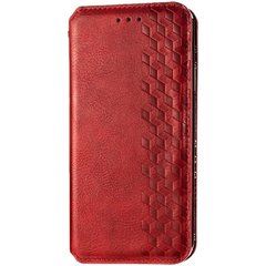 Кожаный чехол книжка GETMAN Cubic (PU) для Xiaomi Redmi 9, Красный