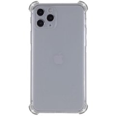 TPU чехол GETMAN Ease logo усиленные углы для Apple iPhone 13 Pro (6.1"), Серый (прозрачный)