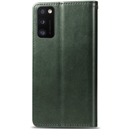 Кожаный чехол книжка GETMAN Gallant (PU) для Samsung Galaxy A41, Зеленый