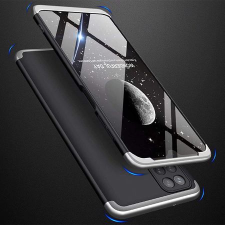Пластиковая накладка GKK LikGus 360 градусов (opp) для Samsung Galaxy A22 4G / M32, Черный / Серебряный