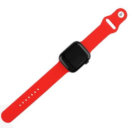 Силиконовый ремешок Braid для Apple Watch 42 / 44 / 45 / 49 AAA+ AAA+, Червоний