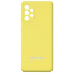 Чехол Silicone Cover Full Camera (AA) для Samsung Galaxy A52 4G / A52 5G / A52s, Желтый / Yellow