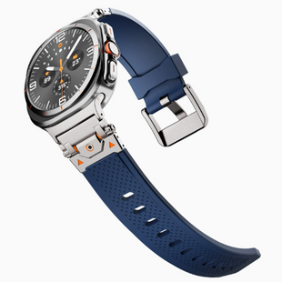 Металевий ремінець Armor Pro із силіконовою вставкою для Samsung Galaxy Watch 8 40/44 мм., blue+titan