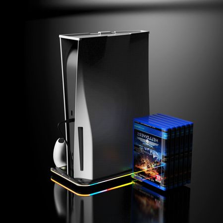 Мультифункціональна вертикальна док-станція з охолодженням та RGB підсвічуванням для PlayStation 5