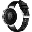 Силіконовий ремінець з крижаним візерунком для Huawei Watch GT5 (18 мм) із кнопковою системою кріпле, Чорний