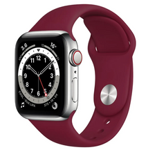 Ремешок силиконовый для Apple Watch 38/40/41 AAA+, Бордовий