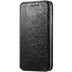 Кожаный чехол книжка GETMAN Mandala (PU) для Samsung Galaxy A51, Черный