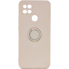 Чехол TPU Candy Ring Full Camera для Oppo A15s / A15, Бежевый / Antigue White