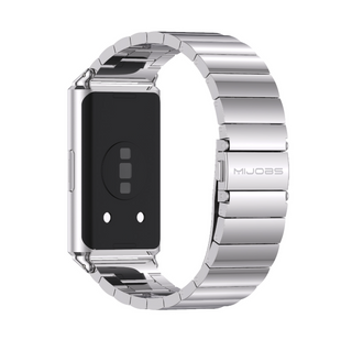 Металевий браслет Mijobs для Huawei Band 11 Pro з розкладною застібкою, silver