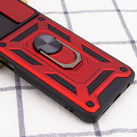 Ударопрочный чехол Camshield Serge Ring for Magnet для Xiaomi Redmi Note 10 5G / Poco M3 Pro, Красный