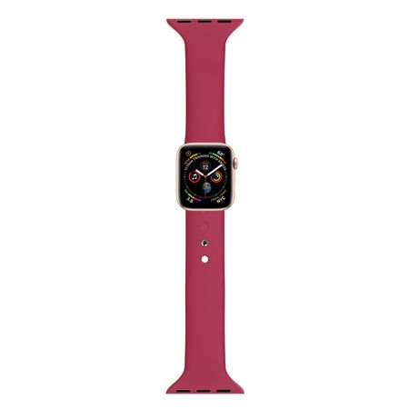 Ремешок BlackPink Силиконовый Узкий для Apple Watch 42/44mm Красный