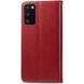 Кожаный чехол книжка GETMAN Gallant (PU) для Samsung Galaxy A41, Красный