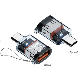 Перехідник Type-C на USB 3.2 Gen2 (10Gbps) 120W OTG адаптер Type C &rarr; USB-A, синій