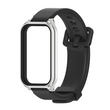 Ремінець силіконовий для Xiaomi Mi Smart Band 8 Active, Black/Silver