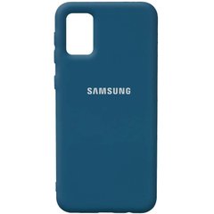 Чехол Silicone Cover Full Protective (AA) для Samsung Galaxy A02s, Синий / Cosmos Blue
