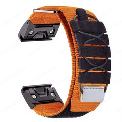 Ремешок нейлоновый для часов Garmin 26 mm QuickFit тактический Military, Orange