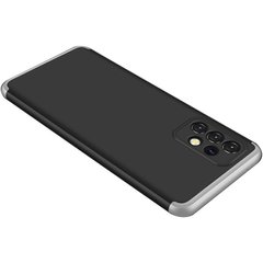 Пластиковая накладка GKK LikGus 360 градусов (opp) для Samsung Galaxy A32 4G, Черный / Серебряный