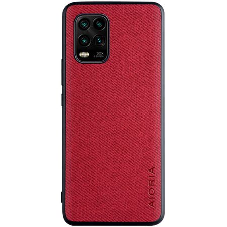 Чехол AIORIA Textile PC+TPU для Xiaomi Mi 10 Lite, Красный