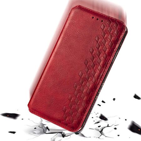 Кожаный чехол книжка GETMAN Cubic (PU) для Xiaomi Redmi Note 9 5G / Note 9T, Красный