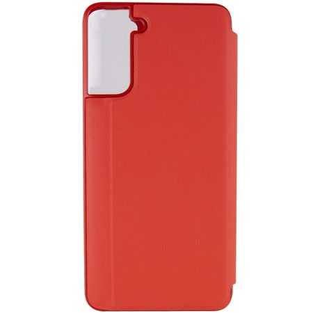 Чехол-книжка Smart View Cover для Samsung Galaxy S21, Красный / Светлое окошко