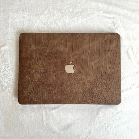 Чехол накладка кожаная на MacBook Pro 14 (A2442/2779/2981/2992) , Коричневий