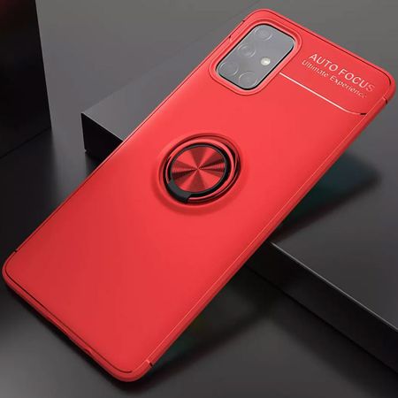 TPU чехол Deen ColorRing под магнитный держатель (opp) для Samsung Galaxy M31s, Красный / Красный