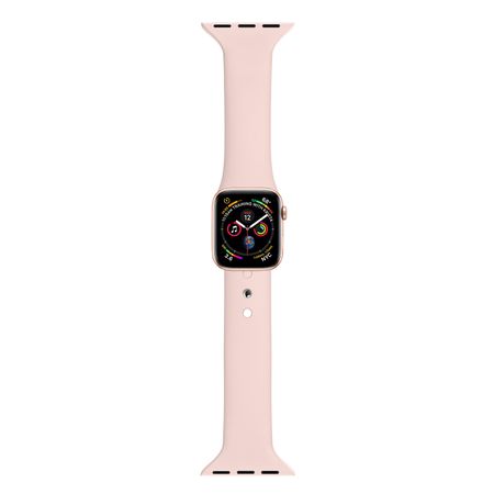 Ремінець BlackPink Силіконовий Вузький для Apple Watch 42/44mm Світло-рожевий