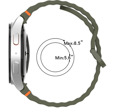 Силіконовий ремінець для Samsung Galaxy Watch 7/FE/6/5/4, Оливковий