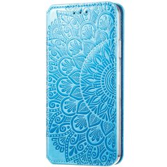 Кожаный чехол книжка GETMAN Mandala (PU) для Samsung Galaxy A52 4G / A52 5G / A52s, Синий