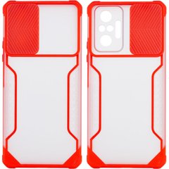 Чехол Camshield matte Ease TPU со шторкой для Xiaomi Redmi Note 10 Pro / 10 Pro Max, Красный