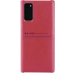 Кожаная накладка G-Case Cardcool Series для Samsung Galaxy S20, Красный
