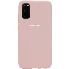 Чехол Silicone Cover Full Protective (AA) для Samsung Galaxy S20, Розовый / Pink Sand