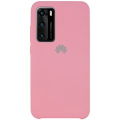 Чехол Silicone Cover (AAA) для Huawei P40, Розовый / Light pink