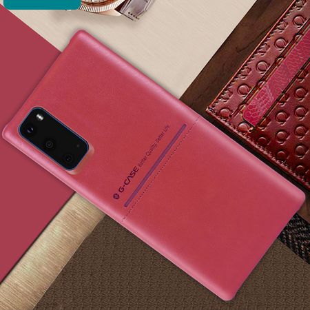 Кожаная накладка G-Case Cardcool Series для Samsung Galaxy S20, Красный