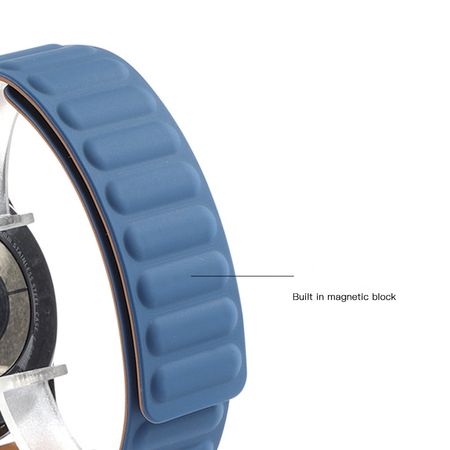 Ремешок силиконовый магнитный MagStrap 20 мм Samsung Galaxy Watch 4 | AMAZFIT Bip | GTS | GTR, Черный