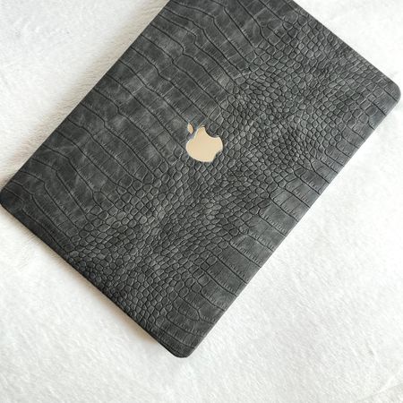 Чехол накладка кожаная на MacBook Pro 14 (A2442/2779/2981/2992) , Сірий