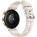 Силіконовий ремінець з крижаним візерунком для Huawei Watch GT5 (18 мм) із кнопковою системою кріпле, Бежевий
