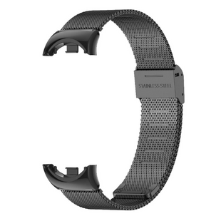 Металевий ремінець MIJOAS Milanese Loop для Mi Band 8 / 9 (класична застібка), Чорний