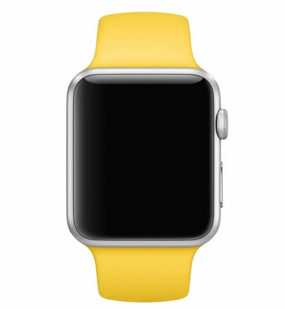 Ремінець силіконовий для Apple Watch 38/40/41 AAA+, Жовтий