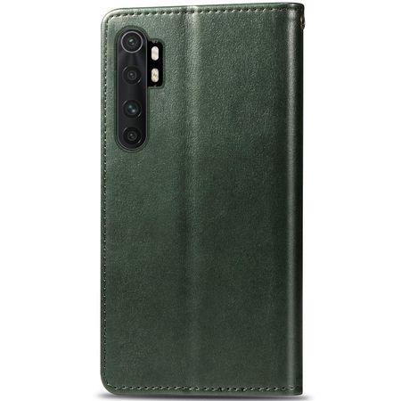 Кожаный чехол книжка GETMAN Gallant (PU) для Xiaomi Mi Note 10 Lite, Зеленый