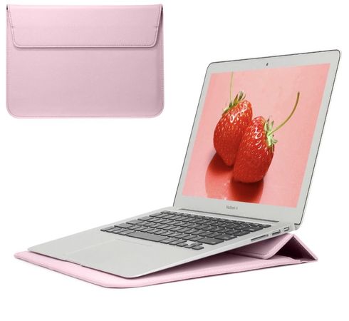 Чехол-конверт-подставка Leather PU для MacBook 13.3", Розовый