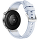 Силіконовий ремінець з крижаним візерунком для Huawei Watch GT5 (18 мм) із кнопковою системою кріпле, Блакитний