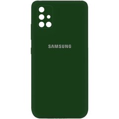 Чехол Silicone Cover My Color Full Camera (A) для Samsung Galaxy A71, Зеленый / Dark green