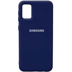 Чехол Silicone Cover Full Protective (AA) для Samsung Galaxy A02s, Темно-синий / Midnight blue